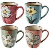 Rockgoldbug ceramic 12oz cappuccino mug red front view, ideal for daily coffee rituals