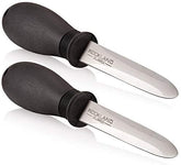 Rockland Guard oyster knife blade close-up, reinforced steel for easy shell opening