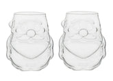RockTrend Santa Claus-shaped glass mug with festive design for holiday beverages.