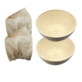 RoEsha 7-inch round banneton baskets set of 2 for artisan proofing and crisp crust.