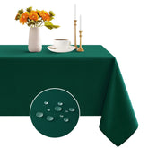 Romanstile Christmas rectangle tablecloth 60x84 green waterproof protects spills and cleans easily.