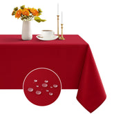Romanstile Christmas rectangle tablecloth in red, 60x84, ideal for festive indoor or outdoor gatherings.