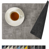 Romanstile reversible placemats with front and back grey tones for adaptable table styling and protection