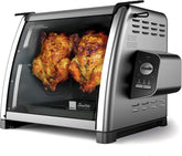 Ronco Modern Rotisserie Oven showcasing 12lb capacity for large roasts and gatherings