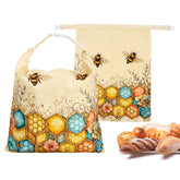 Ronxzas beeswax bread bag keeps loaf fresh longer inside breathable natural cotton.
