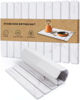 Roran stone drying mat on a kitchen counter; absorbent and quick-drying.