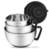 Rorence stainless steel mixing bowls with pour spout for precise pouring