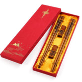 Rosgel Dragon Phoenix chopsticks box front for festive gifting.