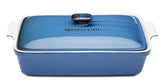 ROSSALLINI stoneware casserole dish with lid showcases classic Italian design for oven-to-table meals.