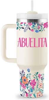ROSTANTEN Abuelita 40oz tumbler with ergonomic handle for everyday use
