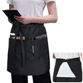 ROTANET server apron 2-pack in black with 3 pockets for busy waitstaff.