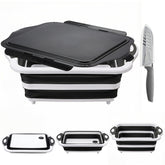 ROTTOGOON collapsible BBQ prep tub lid keeps contents secure during transport