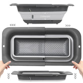 ROTTOGOON collapsible colander over sink expands from 15-19.8 inches for versatile washing