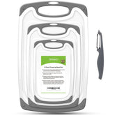 ROTTOGOON cutting board large grey with handle for easy chopping