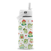 ROVOZAR Frog water bottle 16oz stainless steel with handle for school and travel