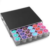 ROWISE coffee pod drawer top view shows 36-pod capacity for quick access