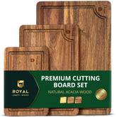 Royal Craft Wood Acacia cutting board large: sturdy prep surface for roasts and big tasks.