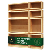 Royal Craft Wood bamboo drawer trays in assorted sizes for deeper, neater storage.