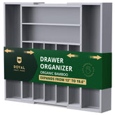 ROYAL CRAFT WOOD luxury bamboo 9-slot organizer neatly stores silverware