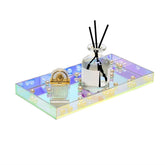 ROYALITA iridescent acrylic vanity tray on bathroom counter for organized essentials