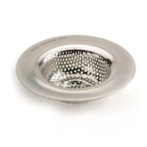 RSVP Endurance sink strainer top view traps debris while draining quickly