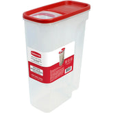 Rubbermaid Modular Cereal Keeper Large with lid open for easy pouring and freshness.