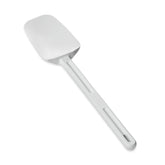 Rubbermaid spoon-shaped spatula, white, 13 1/2 in, ideal for scooping in busy kitchens.