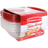 Rubbermaid TakeAlongs lid with QuikClik Seal ensures secure closure for on-the-go meals.