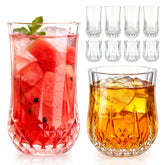 Ruckae 6.8oz clear drinking glass for daily water and juice