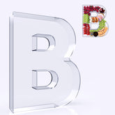 RUFHVTY 11-inch acrylic letter charcuterie box on table for stylish party display