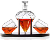 RUGLUSH whiskey decanter diamond bottle showcases elegant craftsmanship for refined entertaining.