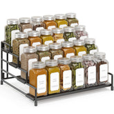 RUILALIFE 4-tier spice rack organizer inside a cabinet for organized spice storage