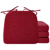 Ruqmuis dining chair cushion front view with 2-inch D-shape for comfort.
