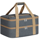 RVSNQ double insulated casserole carrier side view for easy transport of hot or cold dishes