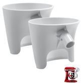 RWIXR Flour Funnel attached to tilt-head mixer front hub for clean, controlled pours.
