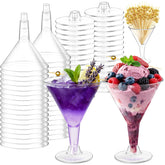 RYTOXILO 7oz plastic martini glass with clear body for easy drink visibility
