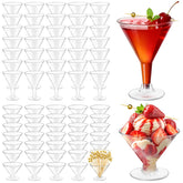 RYTOXILO tall 7oz martini glass in clear plastic for elegant cocktails