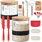 RYTOXILO sourdough jar kit 50oz wide-mouth view for easy fermentation tracking.
