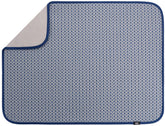 S&T INC. Dish Drying Mat XL in blue absorbs water to keep counters dry