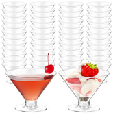 S8686S disposable martini glasses 5oz showcase clear design ideal for party servings