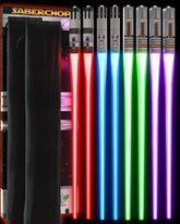 Saber Chops lightsaber chopsticks glow to elevate casual sushi nights.