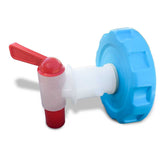 Sagan Life AquaBrick ventless spigot cap closeup for easy outdoor dispensing