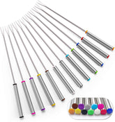 Sago Brothers fondue forks with color-coded handles for easy color matching during parties