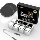 SAICOOS reusable stainless steel ice cubes pack keeps drinks cold without diluting flavor.