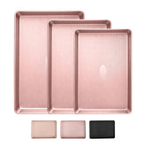SakerPlus nonstick baking sheet set 3 small 13x9 inches for easy cookie baking