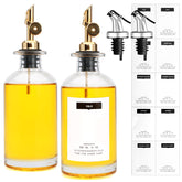 Salzesfalls 12oz olive oil dispenser bottle for precise drizzle and kitchen organization