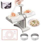 Sameme dumpling maker double head in action wrapping two dumplings at once
