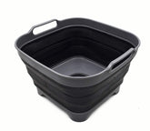 SAMMART 10L collapsible dishpan with draining plug for quick water release.
