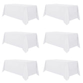 Sancua 6-pack white tablecloths with 90x156 inch drop for clean, elegant events.