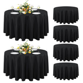 Sancua 6-pack round tablecloth 90 inch black ready for elegant dining setups.